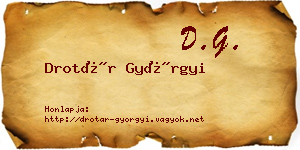 Drotár Györgyi névjegykártya