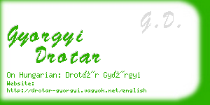 gyorgyi drotar business card